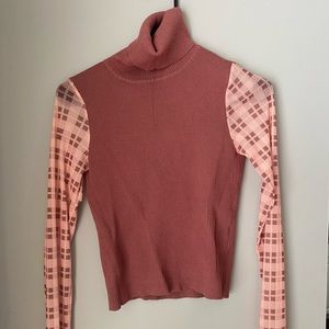 Zara Turtle Neck Sweater with Sheer Sleeves